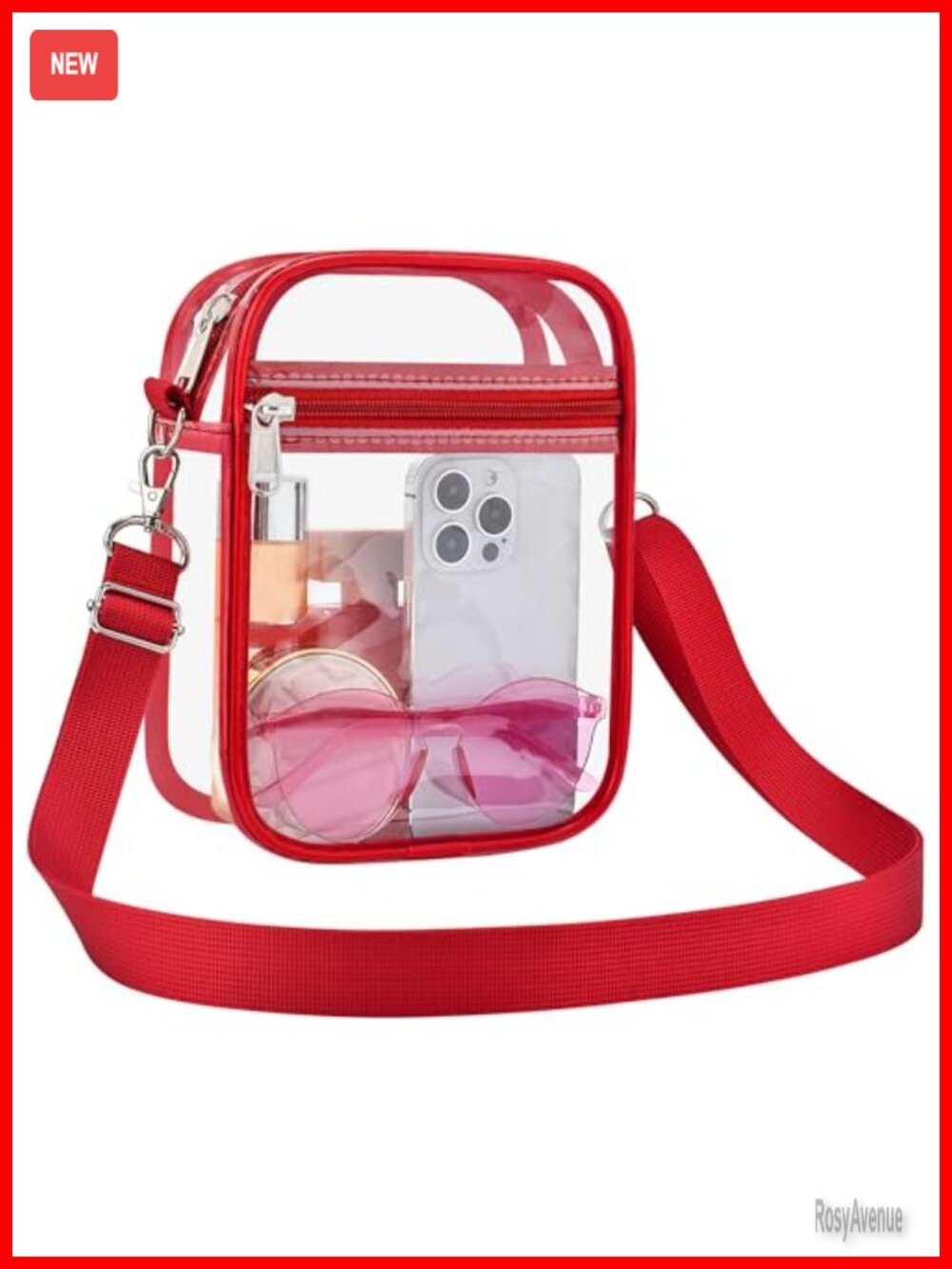 Clear Stadium Approved Transparent Messenger Bag Crossbody